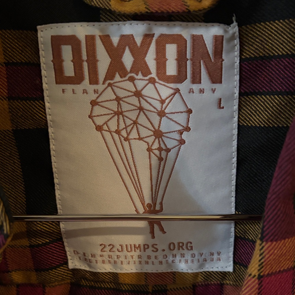 DIXXON Yellow and Black Plaid Button-Down Shirt size L - Picture 5 of 6